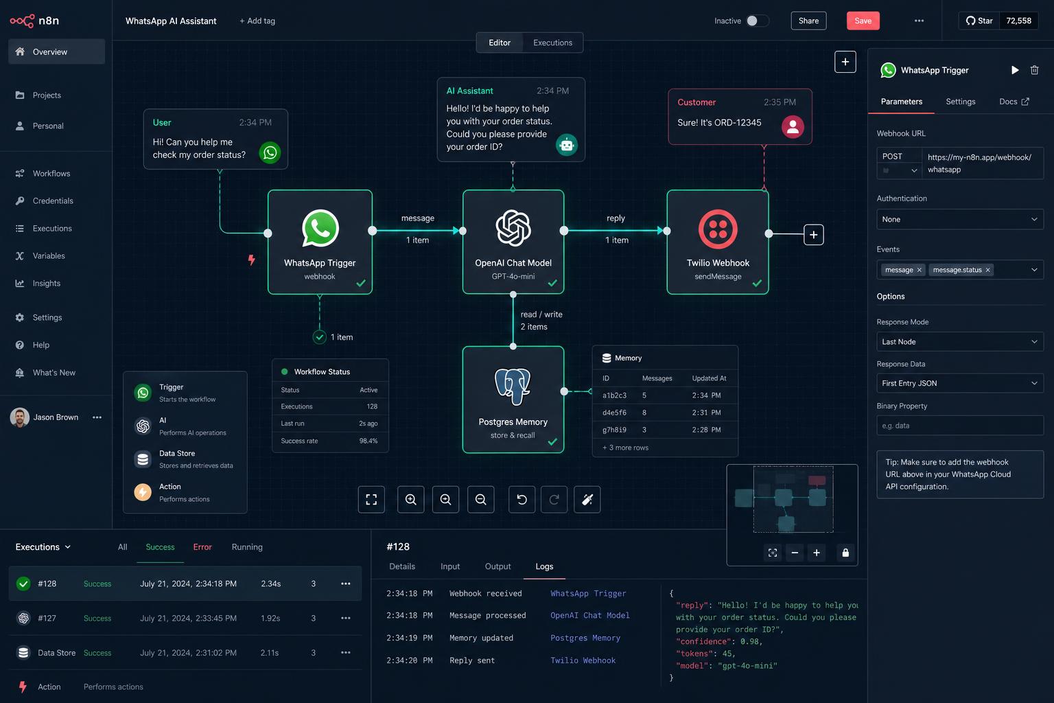 WhatsApp AI Customer Support Bot